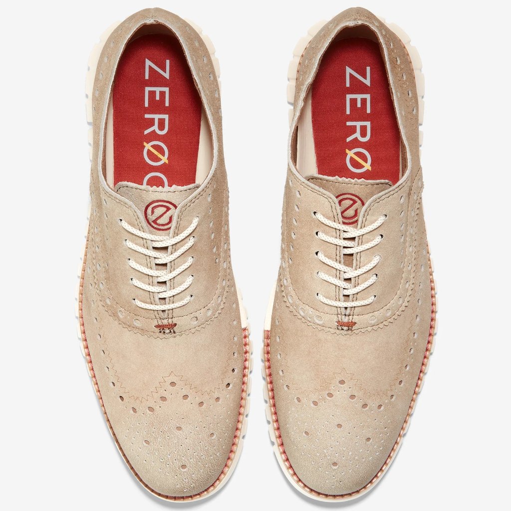 Cole Haan Men's Zergrand Wingtip Brogue Nubuck Oxfords Men's Shoes